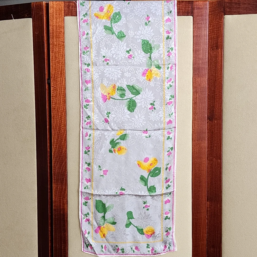 Albert Nipon Rectangular Silk Scarf